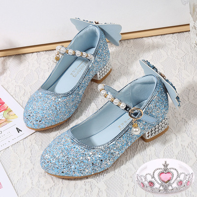 New Style Leather Shoes, Princess Shoes, Children's Crystal Shoes, Korean Version