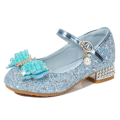 Spring And Autumn Leather Shoes Soft Sole Little Girl Children Crystal Shoes