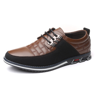 Round-toe Casual Front Lace-up Tooling Shoes Large Size Men's Shoes