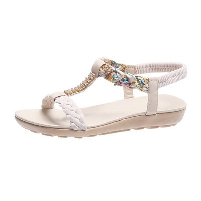 Fashion Rhinestone Flat Heel Flat Fish Mouth Shoes