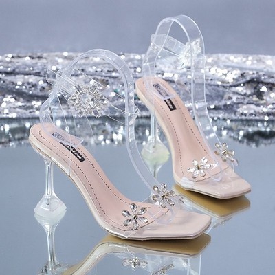 Summer New Transparent Word With Fairy Style Outer Wear Sandals