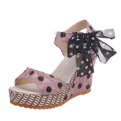 Wedge Open-toe Sandals With Inner Heightening Platform Sandals
