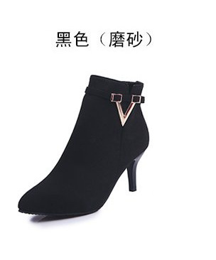 British Style Martin Boots Pointed High Heels Stiletto All-match