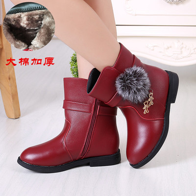 Little Girl Princess Short Boots Plus Velvet Warm Children Snow Boots