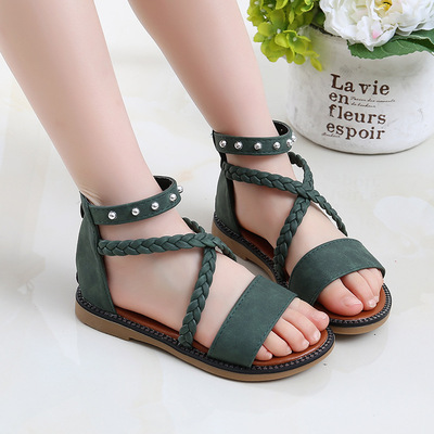 Fashion Princess Shoes Soft Sole Beach Shoes Children Roman Shoes