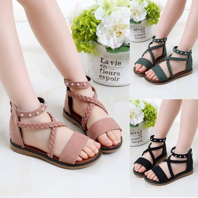 Fashion Princess Shoes Soft Sole Beach Shoes Children Roman Shoes