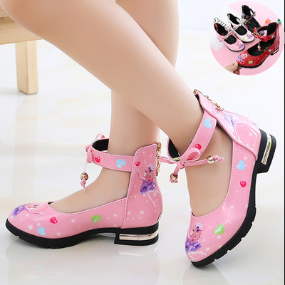 Children's Shoes, Girls' Leather Shoes, Spring And Autumn Soft-soled Princess Shoes