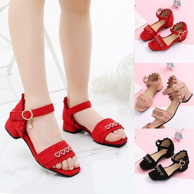Fashion Small High-heeled Korean Children's Roman Shoes, Big Children's Princess Shoes