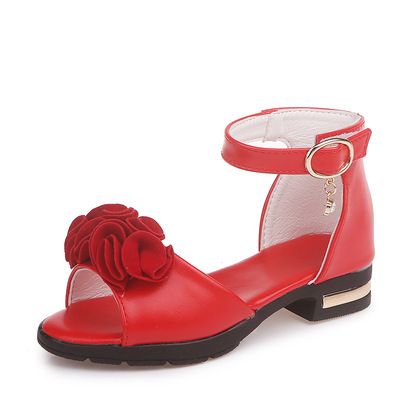 Korean Version Of The Big Children's Soft-soled Princess Shoes, Little Girl Roman Shoes