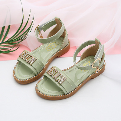 New Fashion Korean Style Princess Sandals With Soft Sole For Big Kids And Little Girls