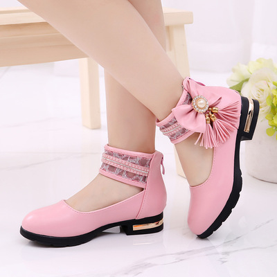 New Fashion Korean Version Of Soft-soled Princess Shoes In Big Kids Student Single Shoes