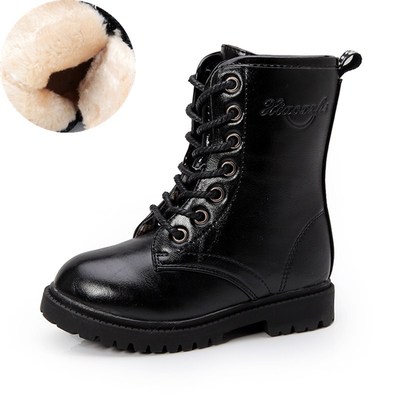 New Korean Boy Martin Boots Black Student Performance Shoes Military Boots