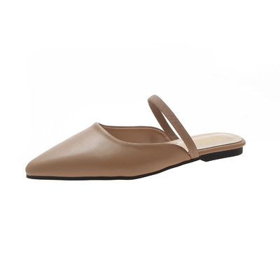 Flat Shoes Women Pointed Toe Lazy One-foot Sandals Women Without Heels