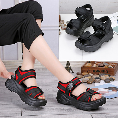Breathable Sandals, Thick-soled, High-rise Platform Shoes, Casual Roman Rocking Shoes, Sports Style