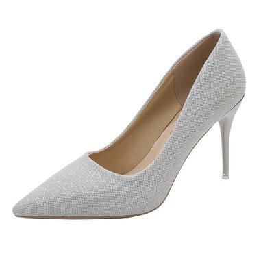Sexy Simple Western Style Stiletto Single Shoes 7-9cm Shallow Temperament Pointed High Heels