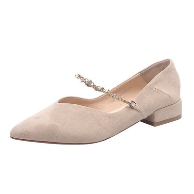 Autumn Korean Style Pointed-toe Pumps Women's Flat Mary Jane Shoes