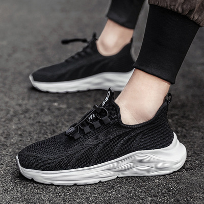New Style Flying Woven Breathable Net Tide Shoes Korean Style Explosive Sports Shoes