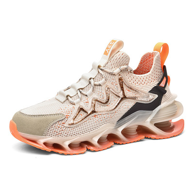 Large Size Running Shoes Men's Gold Custom Luminous Tide Shoes