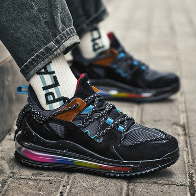 Rainbow Air Cushion Fashion Sneakers Korean Style All-match Student Breathable Mesh