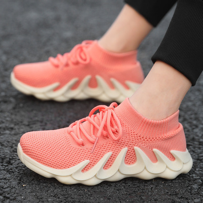 New Style Flying Woven Breathable Coconut Shoes Boys And Girls Sneakers