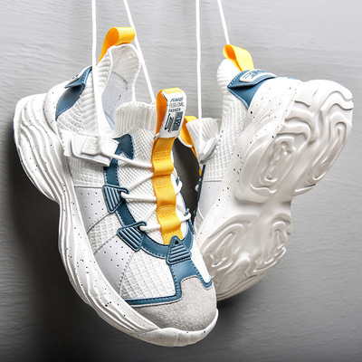 Summer New Style Flying Woven Breathable Running Shoes Korean Student Casual Men's Shoes