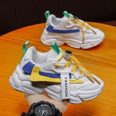 New Style Breathable Mesh Tide Shoes Korean Style High School Students Boys Sports Shoes