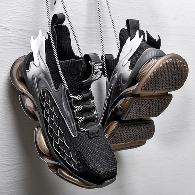 Breathable Crocodile Pattern Trendy Shoes Korean Student Popcorn Men's Sports Shoes