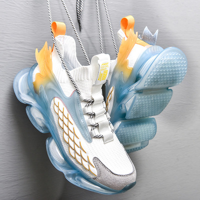 Breathable Crocodile Pattern Trendy Shoes Korean Student Popcorn Men's Sports Shoes
