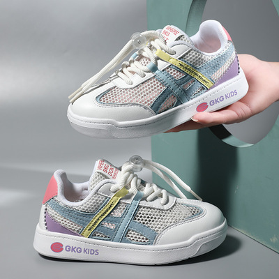 Breathable Hollow Girls' Trendy Shoes, Korean Version For Middle School Students