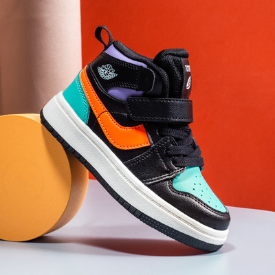 Children's High-top Sneakers, Boy's Trendy Shoes