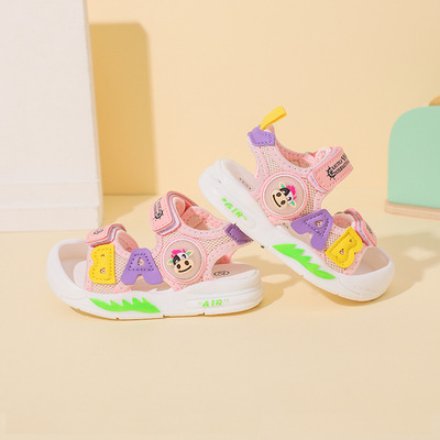 Summer New Cute Baby Toddler Shoes Soft Sole Baotou Beach Shoes
