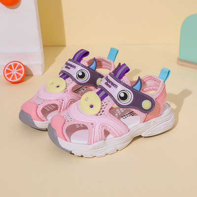 Summer Boys And Girls Shoes 1-6 Years Old Baotou Beach Shoes Rubber Soft Sole