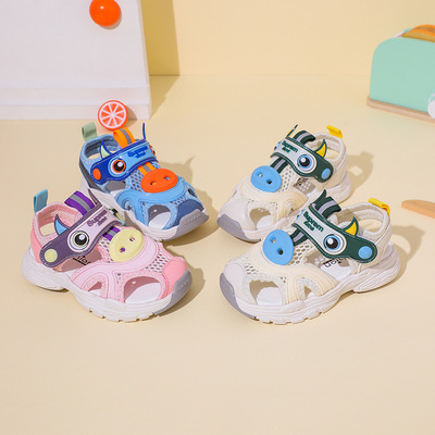 Summer Boys And Girls Shoes 1-6 Years Old Baotou Beach Shoes Rubber Soft Sole