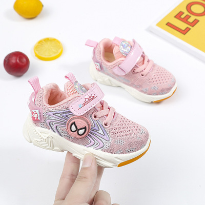 New Light-up Female Baby Shoes Functional Shoes Soft Sole Rubber Sports Children's Shoes