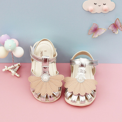 Baotou Toddler Shoes Soft Sole Velcro Butterfly Beach Shoes Fashion Princess Shoes