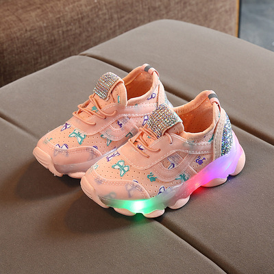 Led Sports Shoes Boys Light Shoes Korean Girls Breathable Luminous Children's Shoes