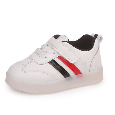 Sports White Shoes Girls Korean Baby Luminous Children's Shoes