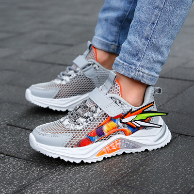 Summer Mesh Breathable Children's Sports Shoes, Lightweight Running Shoes