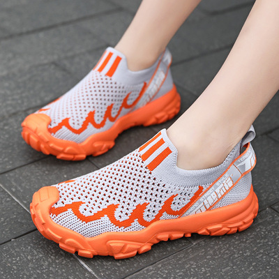 Breathable Mesh Sneakers, One-step Lightweight Soft-soled Children's Running Shoes