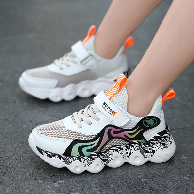Children's Shoes, Boys' Hollow Mesh Shoes, Breathable Mesh Surface