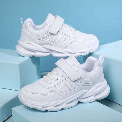 Girls' Shoes, Spring School White Shoes, Lightweight Soft-soled Children's Sports Shoes