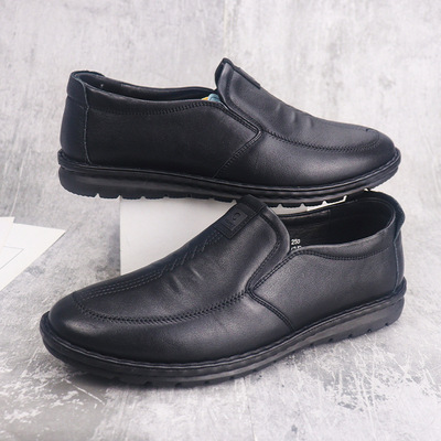 Top Layer Cowhide One-legged Casual Low-top Leather Shoes