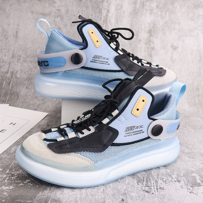 Fashion Trendy Color Matching Casual Sneakers With Suction Mold Bottom