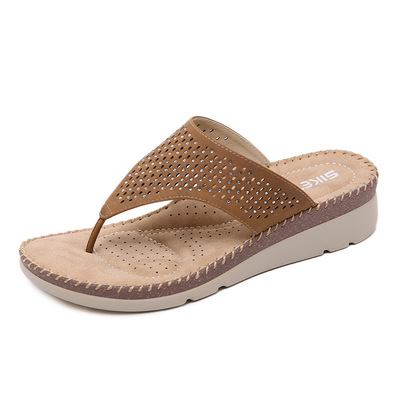 Slope With Rhinestone Laser Flip Flops Plus Size Sandals