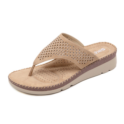 Slope With Rhinestone Laser Flip Flops Plus Size Sandals