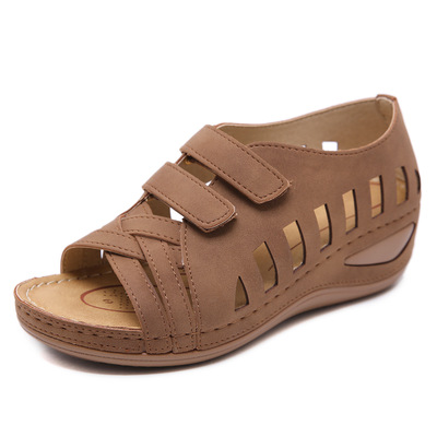 Retro Sandals Route Casual Woven Wedge Light Shoes