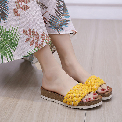 Woven Wood Cut Bottom Comfortable Non-slip Home Shoes For Pregnant Women And Mothers