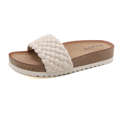 Woven Wood Cut Bottom Comfortable Non-slip Home Shoes For Pregnant Women And Mothers