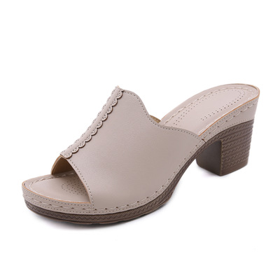 European And American Sandals With Thick Heels And High Heels, Plus Size Comfort