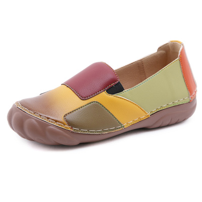 New Low-top Flat-heel Round Toe Retro Cross-large Size Women's Shoes
